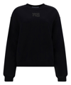 Alexander Wang Essential Terry Crew Neck Cotton Sweatshirt Clothing In Black