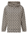 Valentino Toile Iconographe Jersey Hoodie In Beige