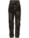 Dolce & Gabbana Straight-leg Jeans With Silk Twill Interior In Black