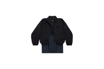 Pre-owned Balenciaga Patched Tracksuit Jacket In Black Black