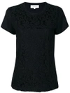 CARVEN lace overlay T-shirt,7109TS41212185882