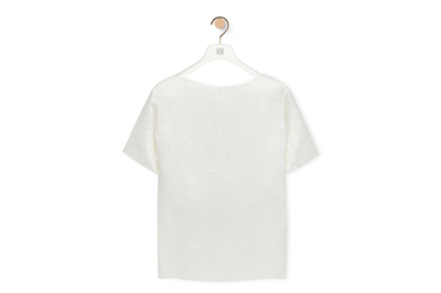 Pre-owned Loewe Chain Top In Technical Satin White