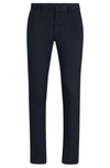 Hugo Boss Slim-fit Trousers In Stretch Cotton In Dark Blue