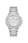 HUGO BOSS VERTICALLY BRUSHED CHRONOGRAPH WATCH WITH TAPERED-LINK BRACELET MEN'S WATCHES