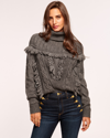 Ramy Brook Mya Turtleneck Sweater In Slate Grey