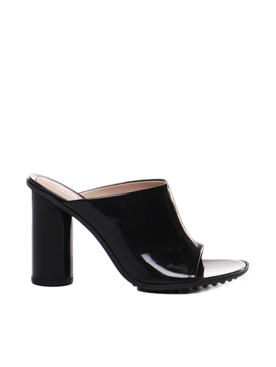 Bottega Veneta 90mm Atomic Latex Sandals In Black