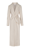 Johanna Ortiz Welcome To The City Cotton Trench Coat In Ivory