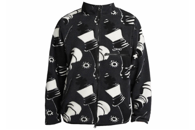 Pre-owned Nike Lebron Printed Fleece Full-zip Jacket Black/white