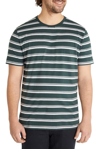 Johnny Bigg Custom Design Stripe T-shirt In Forest