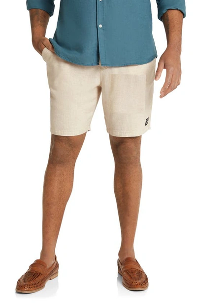 Johnny Bigg Burleigh Flat Front Linen Blend Shorts In Sand