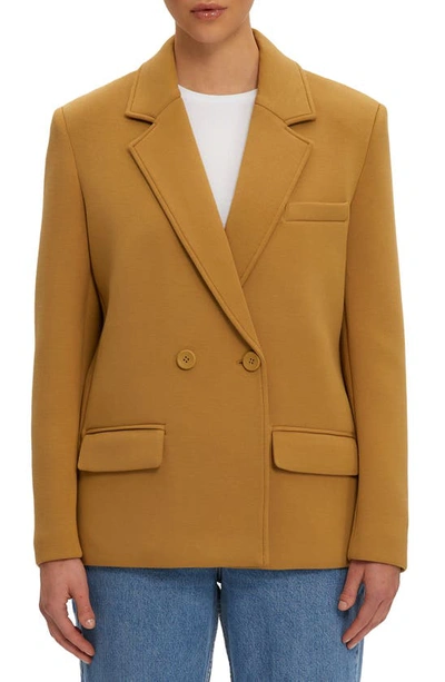 Noize Braunwyn Notch Collar Blazer In Suede