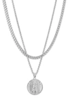 ESQUIRE CHAIN & COIN AMULET PENDANT NECKLACE SET