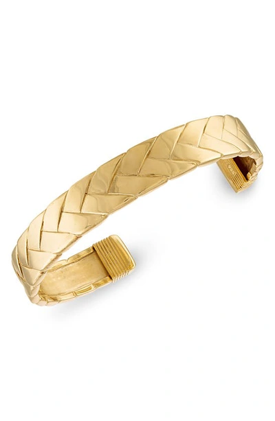 Esquire Woven Cuff Bracelet In Gold