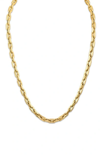 Esquire Stainless Steel Mariner Chain Necklace In Gold