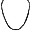Esquire Black Spinel Tennis Necklace In Black