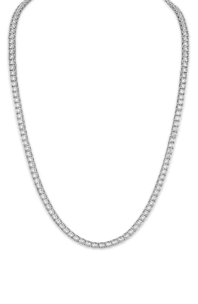 Esquire Cubic Zirconia Chain Necklace In Silver