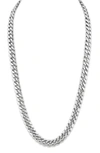 Esquire Curb Chain Necklace In Silver
