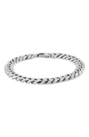 Esquire Diamond Cut Curb Link Bracelet In Silver