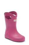 Hunter Kids' First Classic Pull-on Waterproof Rain Boot In Prismatic Pink
