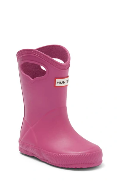 Hunter Kids' First Classic Pull-on Waterproof Rain Boot In Prismatic Pink