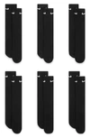 Nike Kids' 6-pack Everyday Cushioned Training Crew Socks In 010 Black/ White