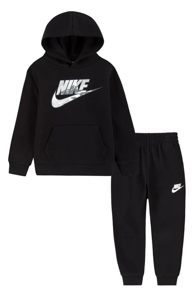 Nike Kids' Futura Logo Fleece Sweatshirt & Joggers Set In Black