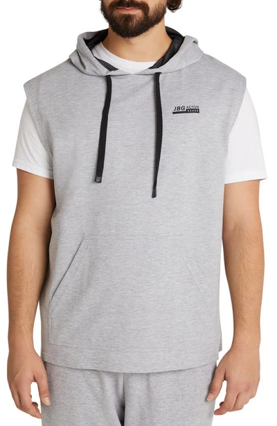 Johnny Bigg Active Sleeveless Hoodie In Grey Marle