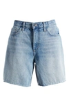 Shop Favorite Daughter The Tommy High Waist Nonstretch Denim Cutoff Bermuda Shorts In Dublin