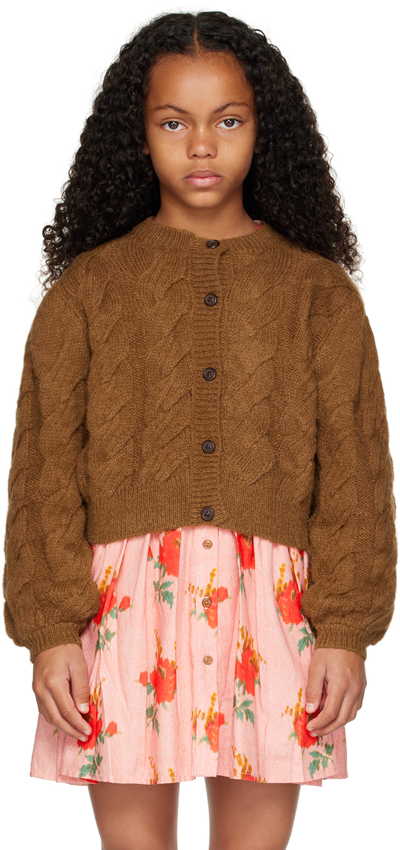 Morley Kids Brown Tilda Cardigan In Tabacco