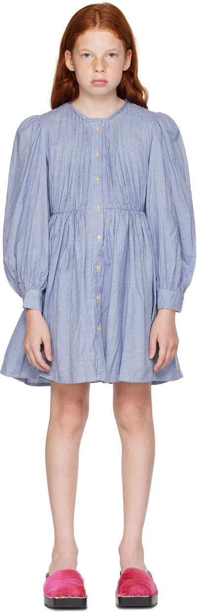 Morley Kids Blue Trudy Dress In Bleu