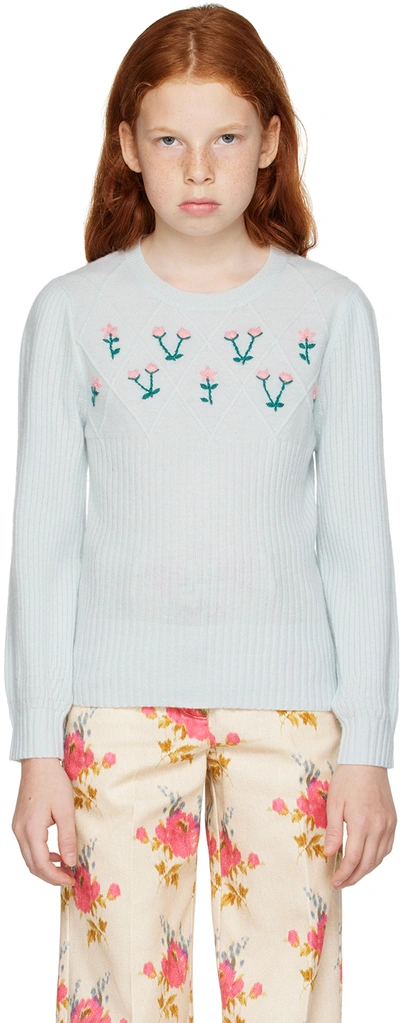 Morley Kids Blue Tikka Sweater In Sea Salter