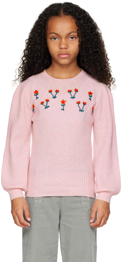 Morley Kids Pink Tikka Sweater In Sheer Pink