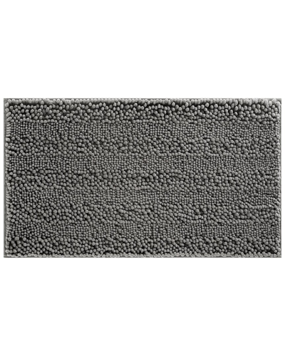 Laura Ashley Astor Chenille Bath Mat In Grey