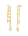 MAX + STONE MAX + STONE 14K PLATED CZ DROP EARRINGS