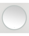 Safavieh Whit Led Mirror With Dimmable Touch Switch In Silver