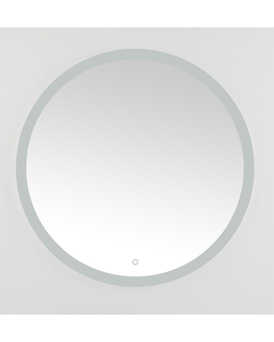 Safavieh Whit Led Mirror With Dimmable Touch Switch In Silver