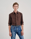Nili Lotan Finn Shirt In Espresso
