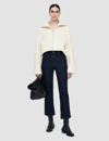 Joseph Duke Flared Cropped Stretch-cotton Jeans In Indigo
