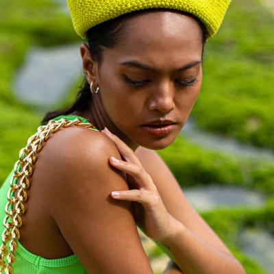Brunna Co Gani Crochet Hat In Neon Green