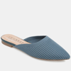 Journee Collection Women's Wide Width Aniee Mule Flats In Blue