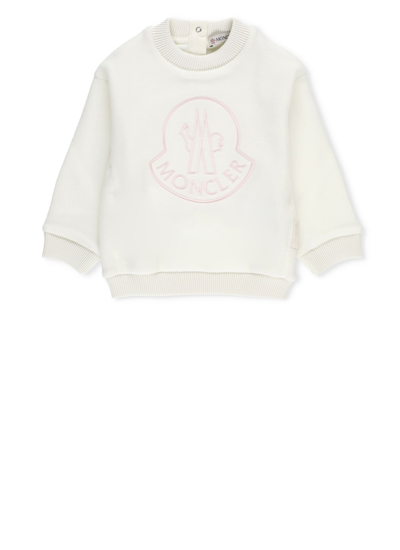 Moncler Kids' Logo Sweatshirt In White