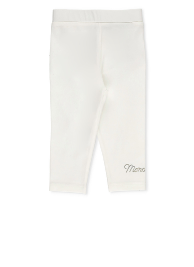 Moncler Babies' Cotton Trousers In White