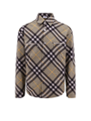 Burberry Wool Blend Checked Overshirt In Green