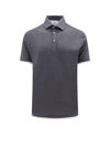 Brunello Cucinelli Contrast-trimmed Polo Shirt In Grey