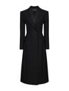 Dolce & Gabbana Long Double-breasted Wool Coat In Black