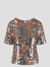 P.a.r.o.s.h Full Sequins Blouse In Metallic