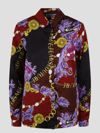 Versace Jeans Couture Chain Couture-print Long-sleeve Shirt In Multi