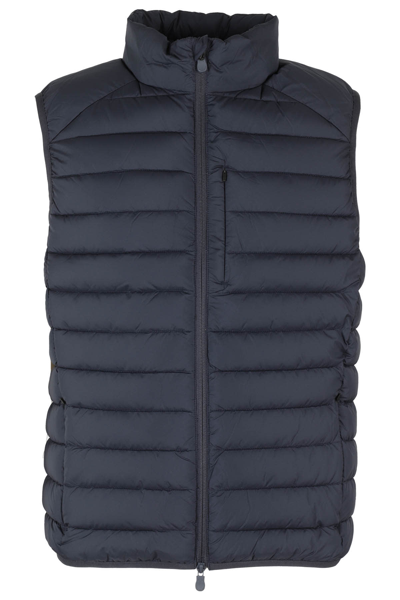 Save The Duck High-neck Padded Gilet In Blue