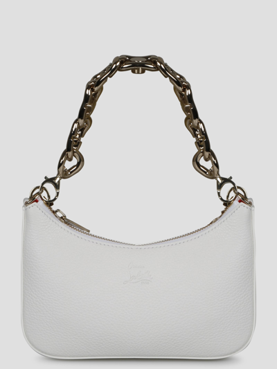 Christian Louboutin Loubila Chain Large Leather Shoulder Bag In White