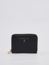 Patrizia Pepe Logo-lettering Pebble Wallet In Nero